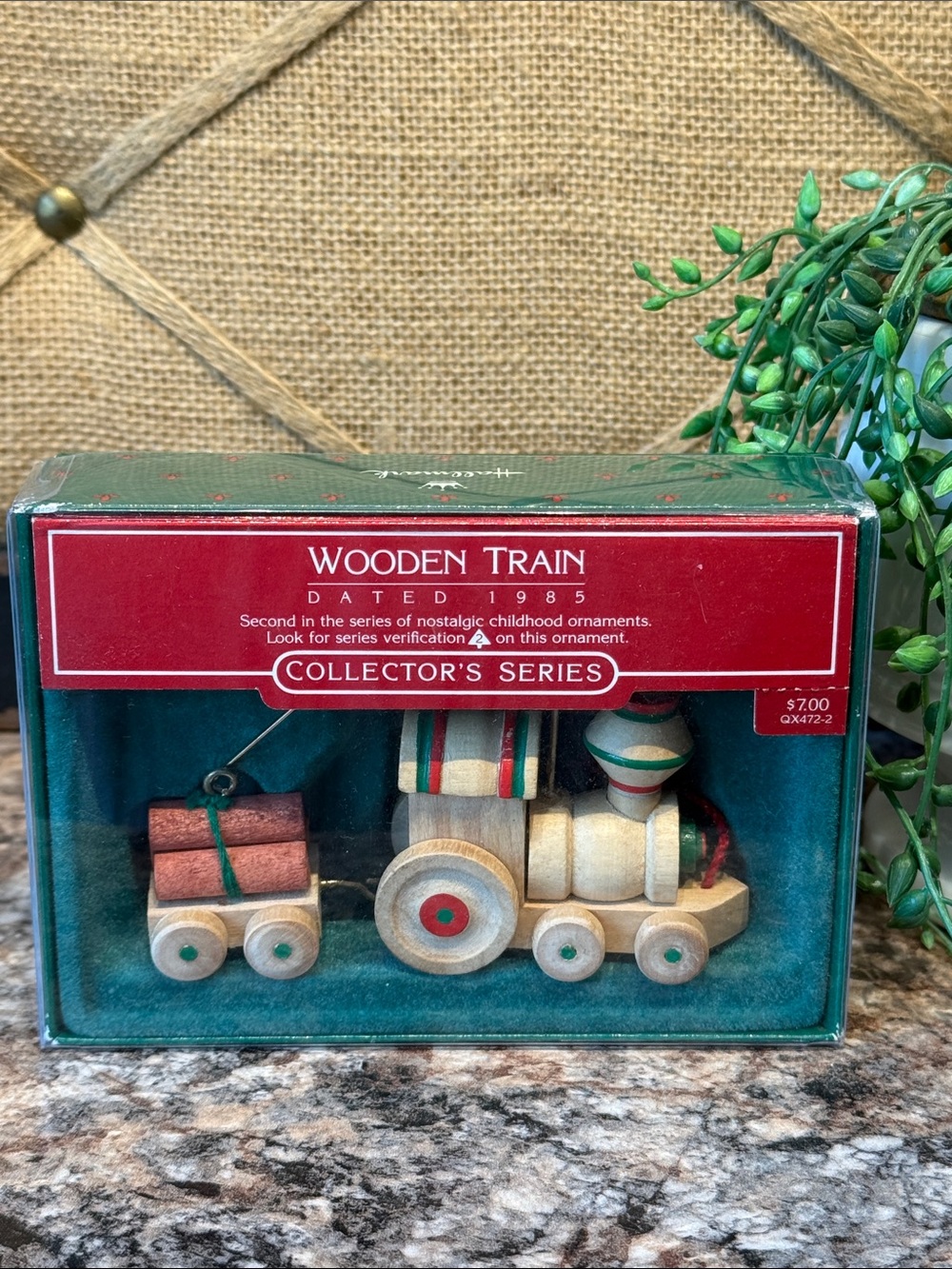 Hallmark Wooden Train Ornament